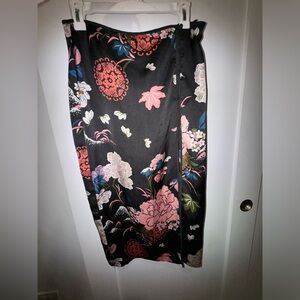 Zara Oriental Print MIDI Skirt with Slit